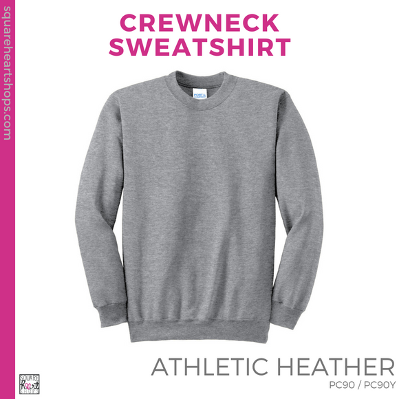 Crewneck Sweatshirt - Athletic Grey (Mountain View Stripes #143387)