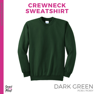 Crewneck Sweatshirt - Dark Green (Very Merry Mascot #143675)