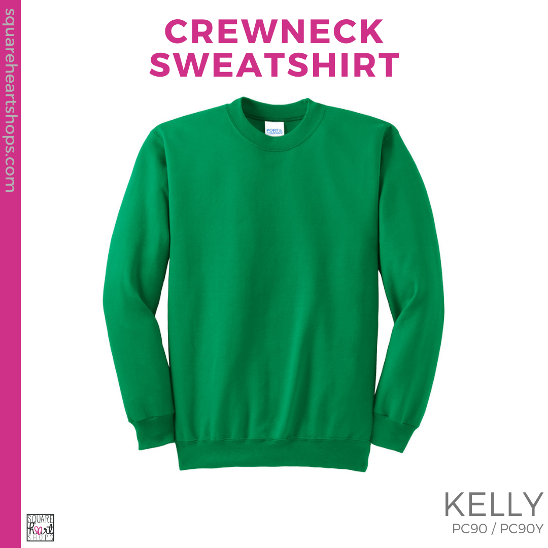 Crewneck Sweatshirt Kelly Green Easterby Script 143343