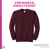 Crewneck Sweatshirt - Maroon (Polk Mascot #143537)