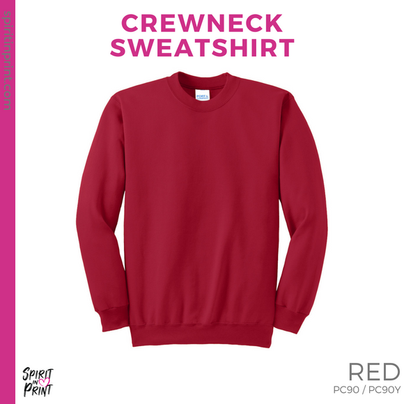 Crewneck Sweatshirt - Red (Fairmead Oval #143702)