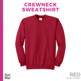 Crewneck Sweatshirt - Red (Fairmead Oval #143702)