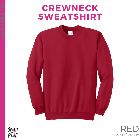 Crewneck Sweatshirt - Red (Sierra View Stencil #143630)