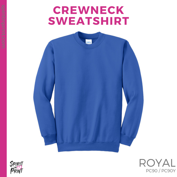 Crewneck Sweatshirt - Royal (Ewing Stencil #143684)