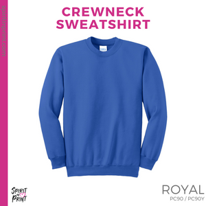 Crewneck Sweatshirt - Royal (Hillside Block #143616)