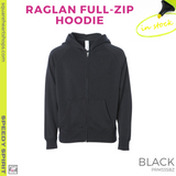 Raglan Full-Zip Hoodie - Black