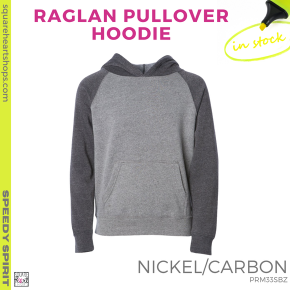 Raglan Pullover Hoodie - Nickel/Carbon