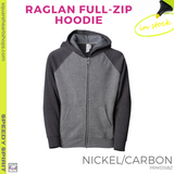 Raglan Full-Zip Hoodie - Nickel/Carbon
