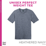 Perfect Weight Tee - Heathered Navy (PCA Script)