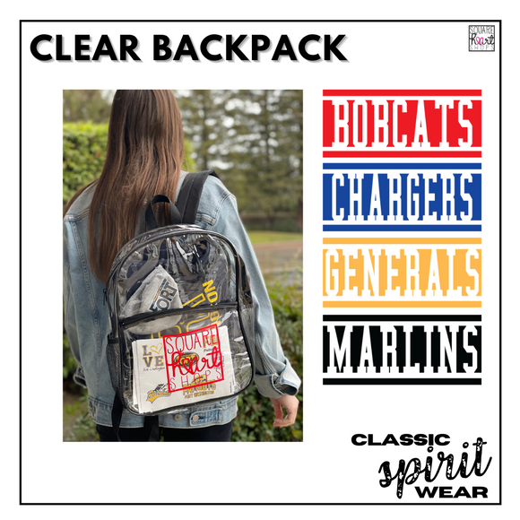 Classic SpiritWear - Clear Backpack