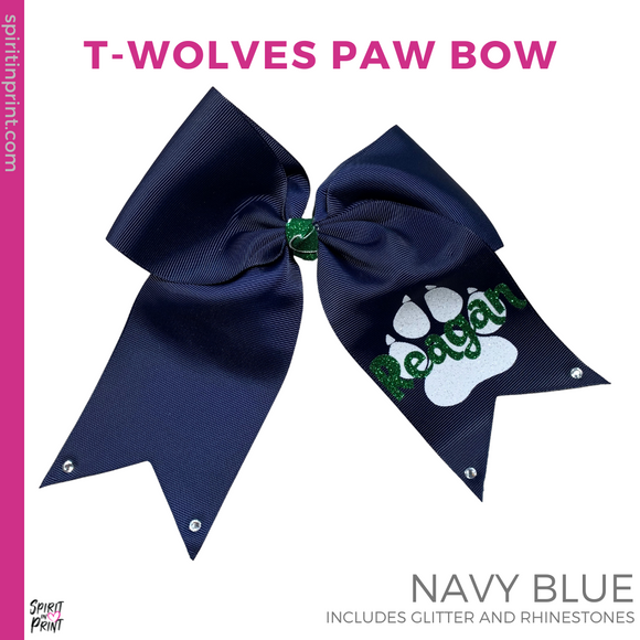 T-Wolves Paw Bow