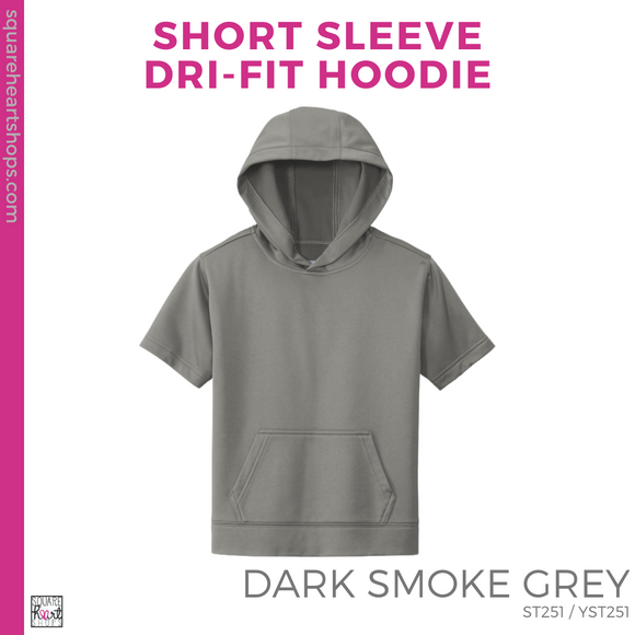 Short Sleeve Dri-Fit Hoodie - Dark Smoke Grey