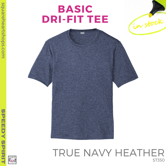 Basic Dri-Fit Tee - Navy Heather