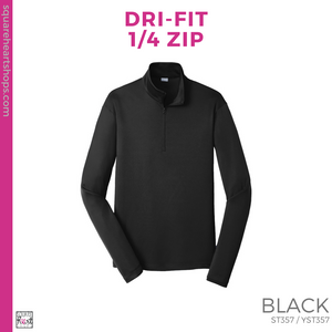 Dri-Fit 1/4 Zip - Black (Kastner Stripes #143452)