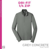 Dri-Fit 1/4 Zip - Grey Concrete (Mountain View Stripes #143387)