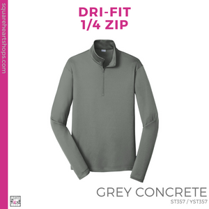Dri-Fit 1/4 Zip - Grey Concrete (Valley Oak Stripes #143412)