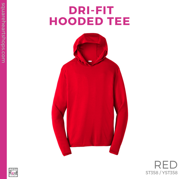 Dri-Fit Hooded Tee - Red (Weldon Heart #143341)
