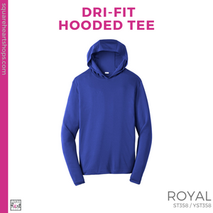 Dri-Fit Hooded Tee - Royal Blue (Garfield Bubble #143380)