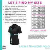 Ladies Tri-Blend Polo - Black (KCUSD Guidance & Learning Center)