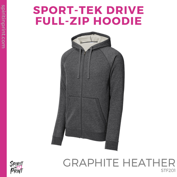 Unisex Fleece Full-Zip Hoodie - Graphite Heather