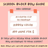 School Block Bow