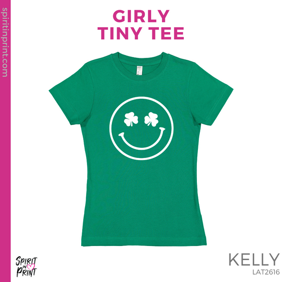 Girly Tiny Tee - Kelly Green (Smiley Face)