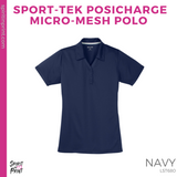 Ladies Sport-Tek Micro-Mesh Polo - Navy (Freedom Logo)