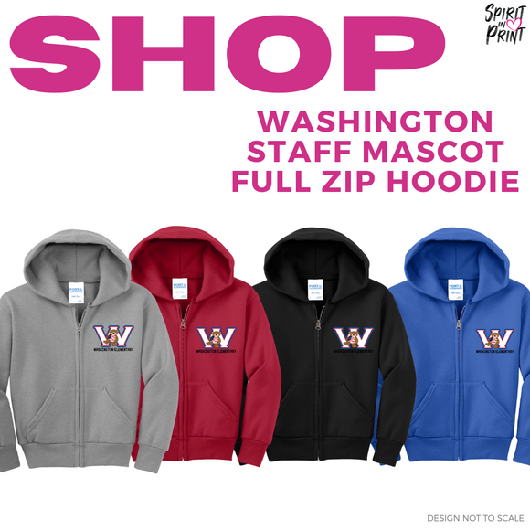 Staff Washington Mascot Full Zip Hoodies