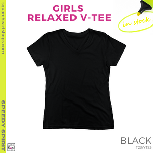 Girly Relaxed V-Tee - Black