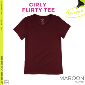 Girly Flirty Tee - Maroon