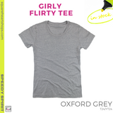 Girly Flirty Tee - Oxford Grey