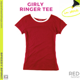 Girly Ringer Tee - Red