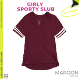 Girly Sporty Slub - Maroon