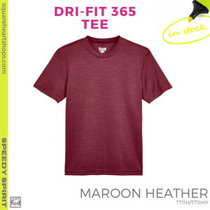 Dri-Fit 365 Tee - Maroon Heather
