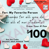 Virtual Gift Card - Red Hearts