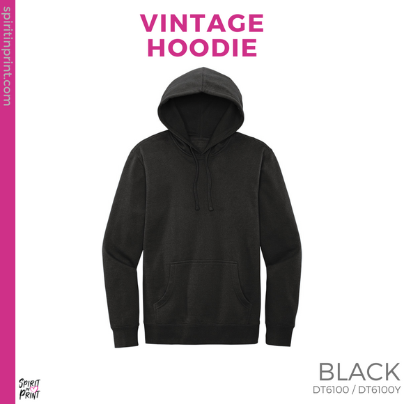 Vintage Hoodie - Black (Peace Love Nursing #143508)