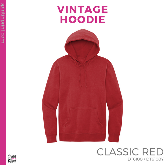 Vintage Hoodie - Red (Nursing Eye Chart #143510)