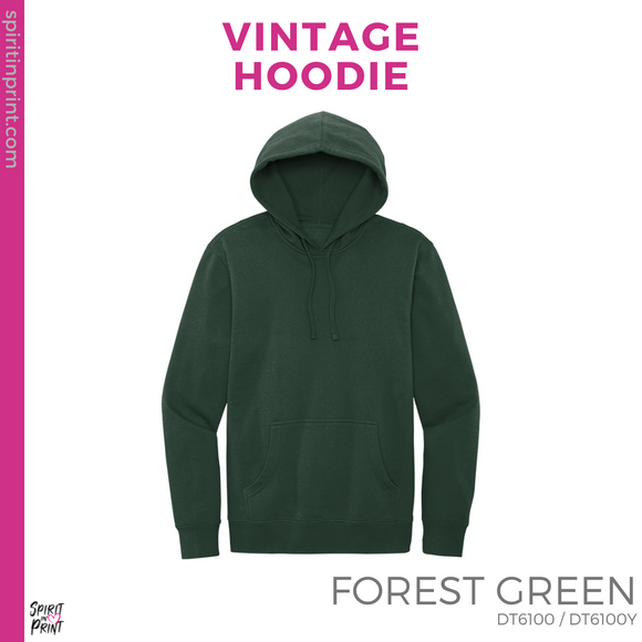 Vintage Hoodie - Forest Green (Nursing Eye Chart #143510)