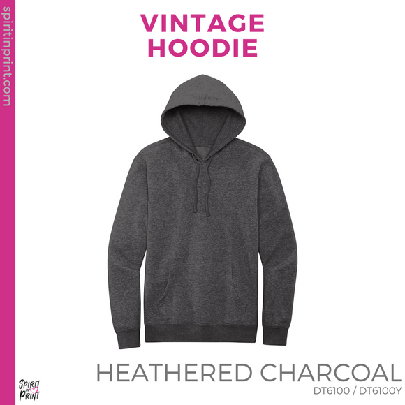 Vintage Hoodie - Heathered Charcoal (Caffeinate And #143533)