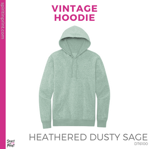 Vintage Hoodie - Heathered Dusty Sage (Nursing Retired #143511)