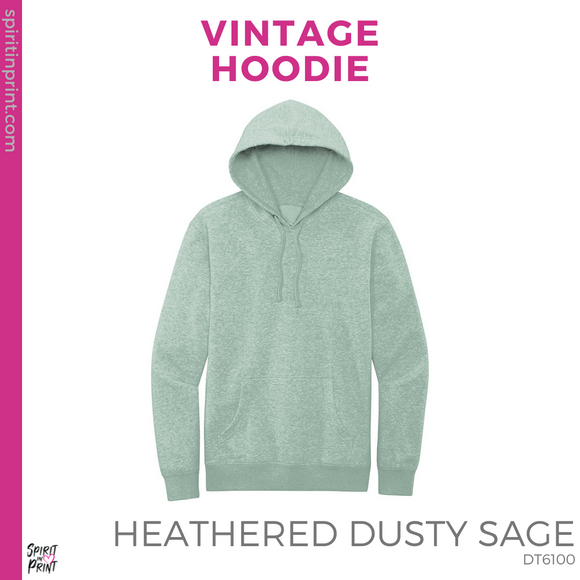 Vintage Hoodie - Heathered Dusty Sage (Work of Heart #143507)