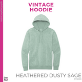 Vintage Hoodie - Heathered Dusty Sage (IEP Floral #143532)