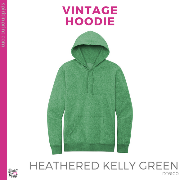 Vintage Hoodie - Heathered Kelly Green (Peace Love Nursing #143508)