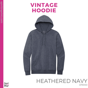 Vintage Hoodie - Heathered Navy (Nursing Eye Chart #143510)