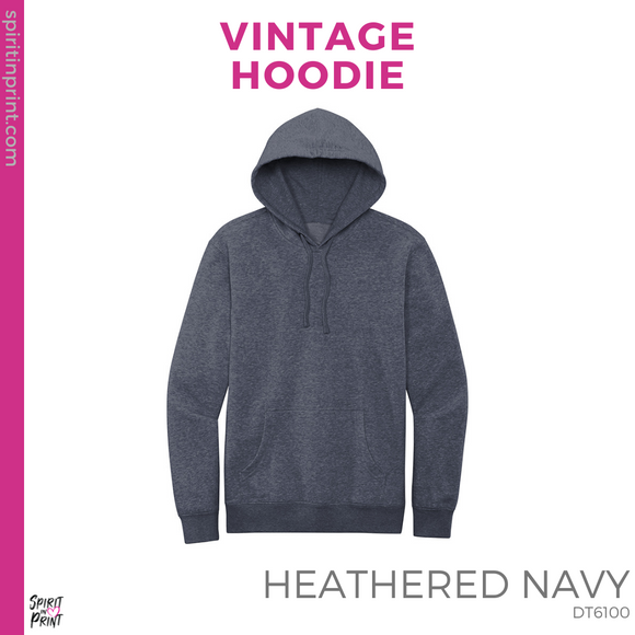 Vintage Hoodie - Heathered Navy (Work of Heart #143507)