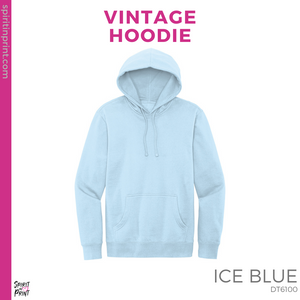 Vintage Hoodie - Ice Blue (Nursing Eye Chart #143510)