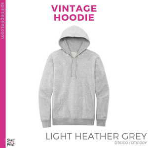 Vintage Hoodie - Light Grey Heather (Nursing Eye Chart #143510)