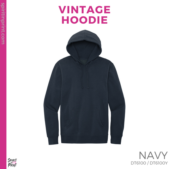 Vintage Hoodie - Navy (Work of Heart #143507)