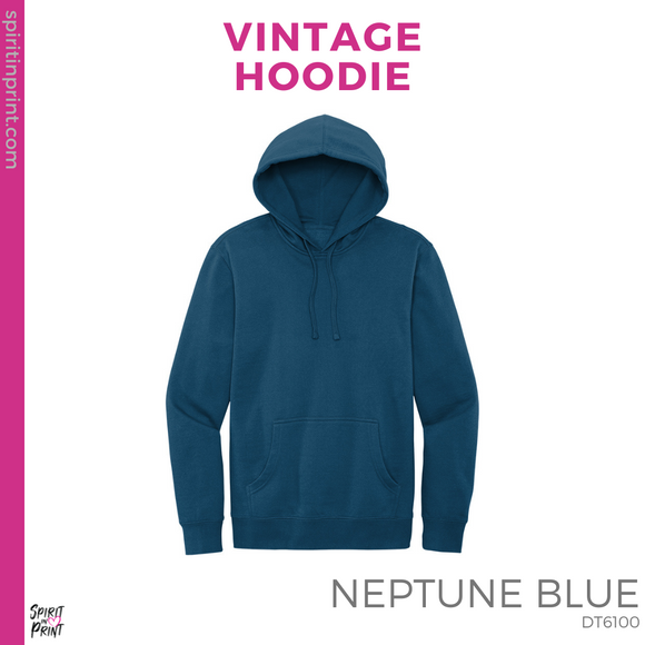 Vintage Hoodie - Neptune Blue (Nursing Eye Chart #143510)