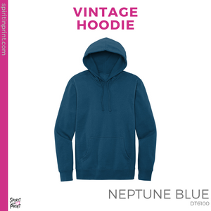 Vintage Hoodie - Neptune Blue (Caffeinate And #143533)